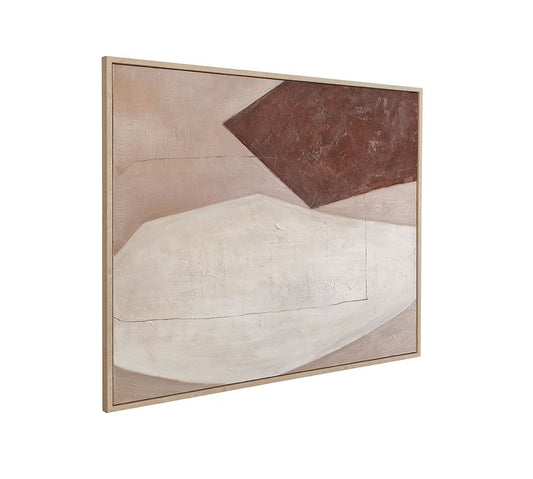 Bassett Mirror - Leadline Earth-Tone Abstract Framed Canvas - 7301-146 view 2