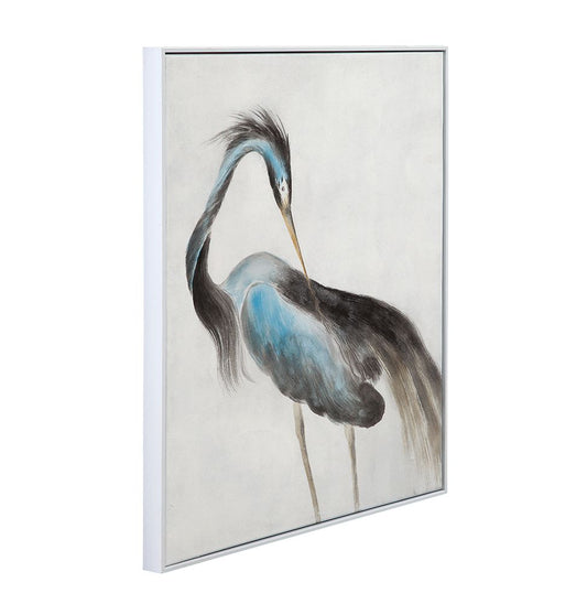 Bassett Mirror - Louisiana Heron Blue Framed Canvas - 7301-026 view 2