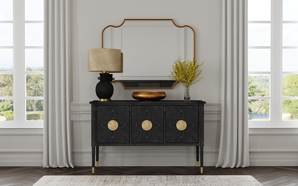 Bassett Mirror - Lyenda 48" Gold Leaf Rectangular Wall Mirror - M4875 view 6