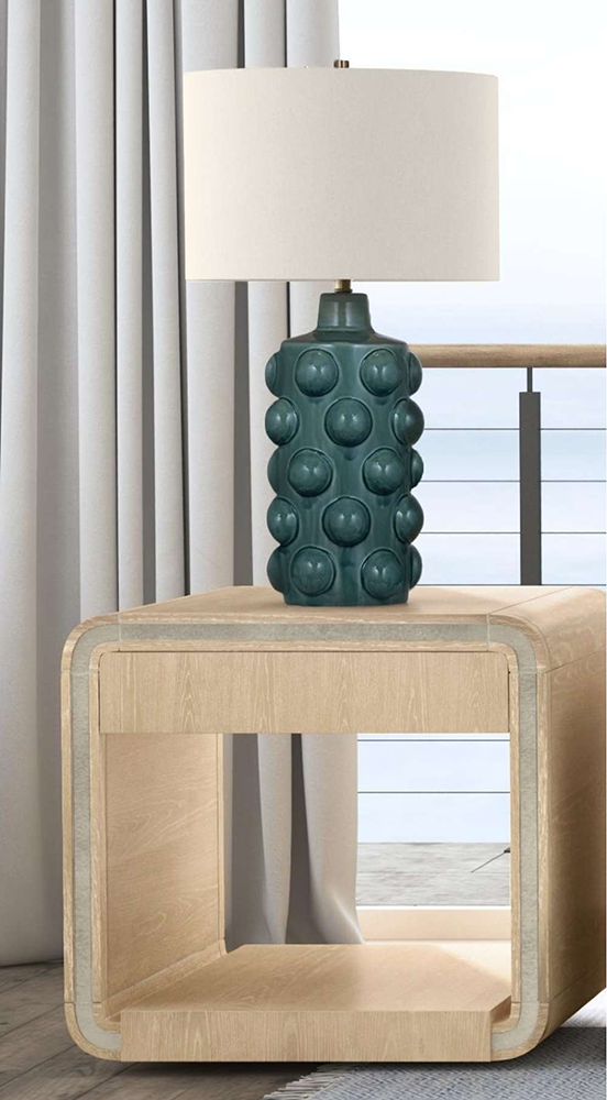 Bassett Mirror - Lynn 30" Blue Ceramic Table Lamp - L4658T view 5