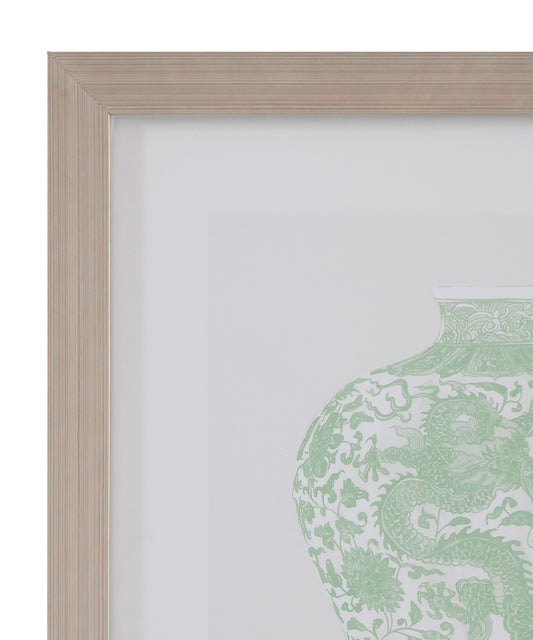Bassett Mirror - Mint Vases IV Framed Print in Green - 9902-264E view 2