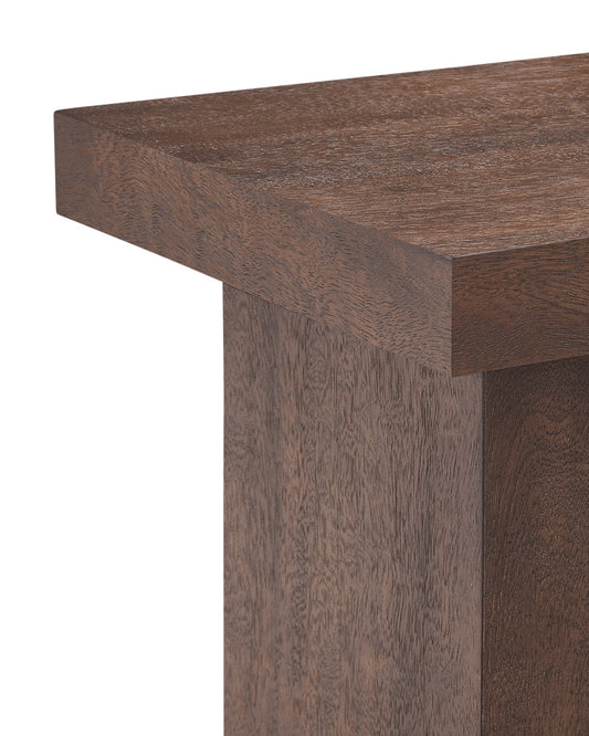 Bassett Mirror - Padula Brown Oak Large End Table in Dark Brown Mango - 9411-LR-251 view 2