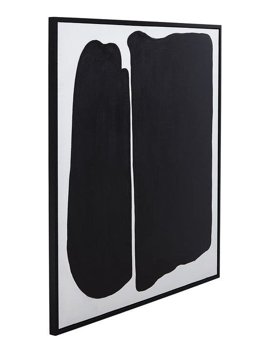 Bassett Mirror - Parallel Forms Black and White Abstract Framed Canvas - 7301-102 view 2
