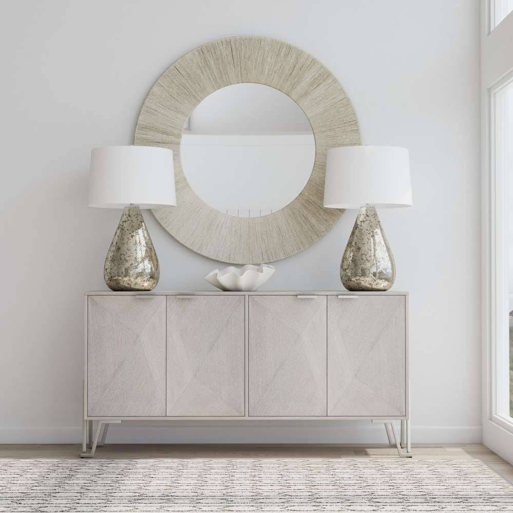 Bassett Mirror - Perez 48" Gray Round Wall Mirror - M4554 view 7
