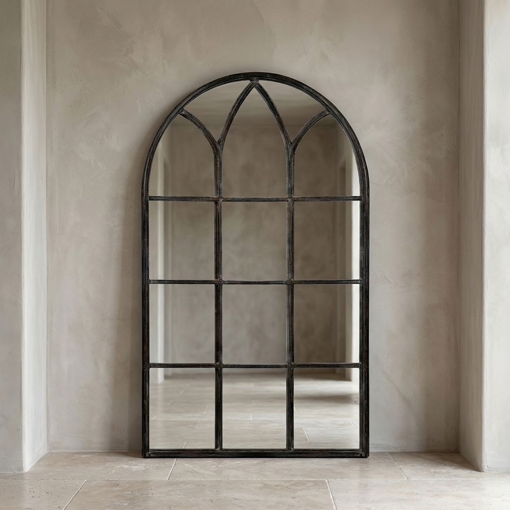 Bassett Mirror - Pinole 85" Brown Arched Floor Mirror - M3838 view 4