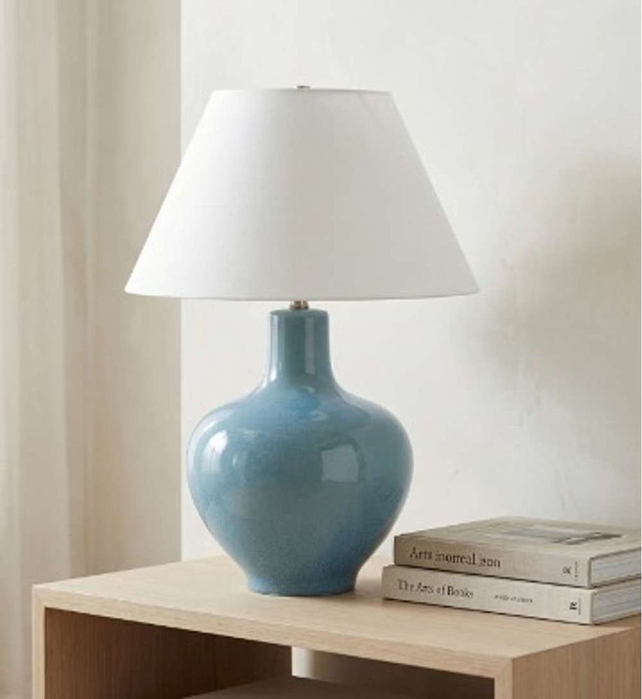 Bassett Mirror - Rivage 28" Light Blue Ceramic Table Lamp - L4814T view 4