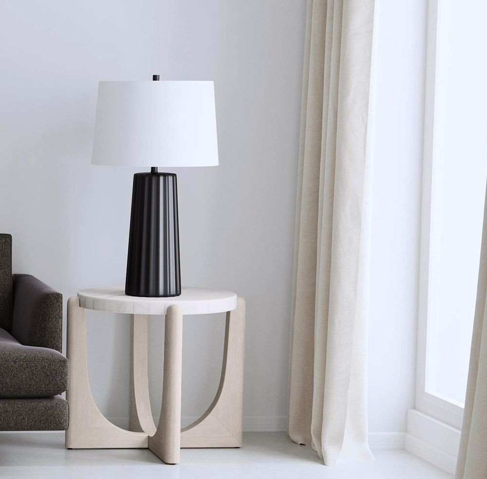Bassett Mirror - Sabine 33" Black Resin Table Lamp - L4519T view 5
