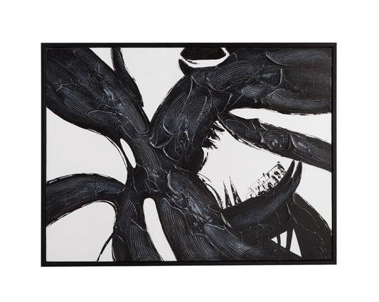 Bassett Mirror - Shadows Fall Framed Canvas in Black Frame - 7301-045 view 2