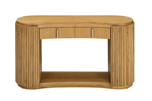 Bassett Mirror - Sterling 50" Wheated Oak Two-Drawer Console Table - 6054-LR-400 view 2