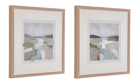 Bassett Mirror - Stillwater Green Landscape Framed Canvas (Set of 2) - 7301-121 view 2