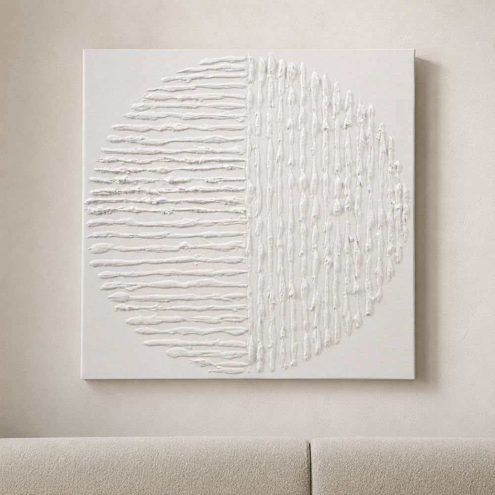 Bassett Mirror - Textured Circle Abstract Canvas Art - 7301-027 view 5