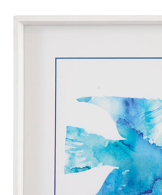 Bassett Mirror - Watercolor Fish II Framed Print in Blue - 9902-279B view 2