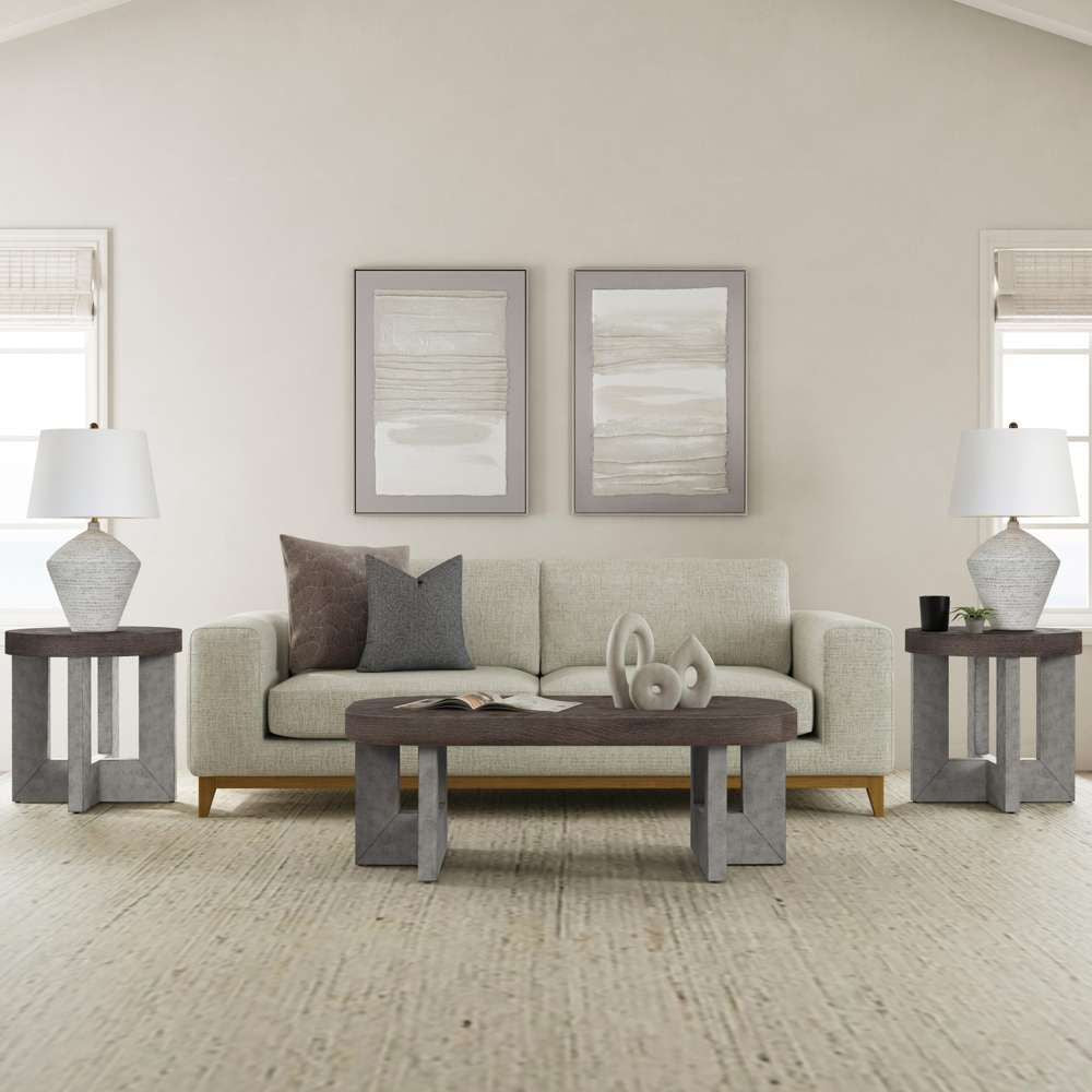 Bassett Mirror - Zole II Gray Abstract Framed Canvas - 7301-039 view 6