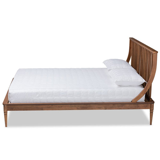 Baxton Studio - Abel Full Size Bed in Walnut Brown - MG0064-Walnut-Full view 2