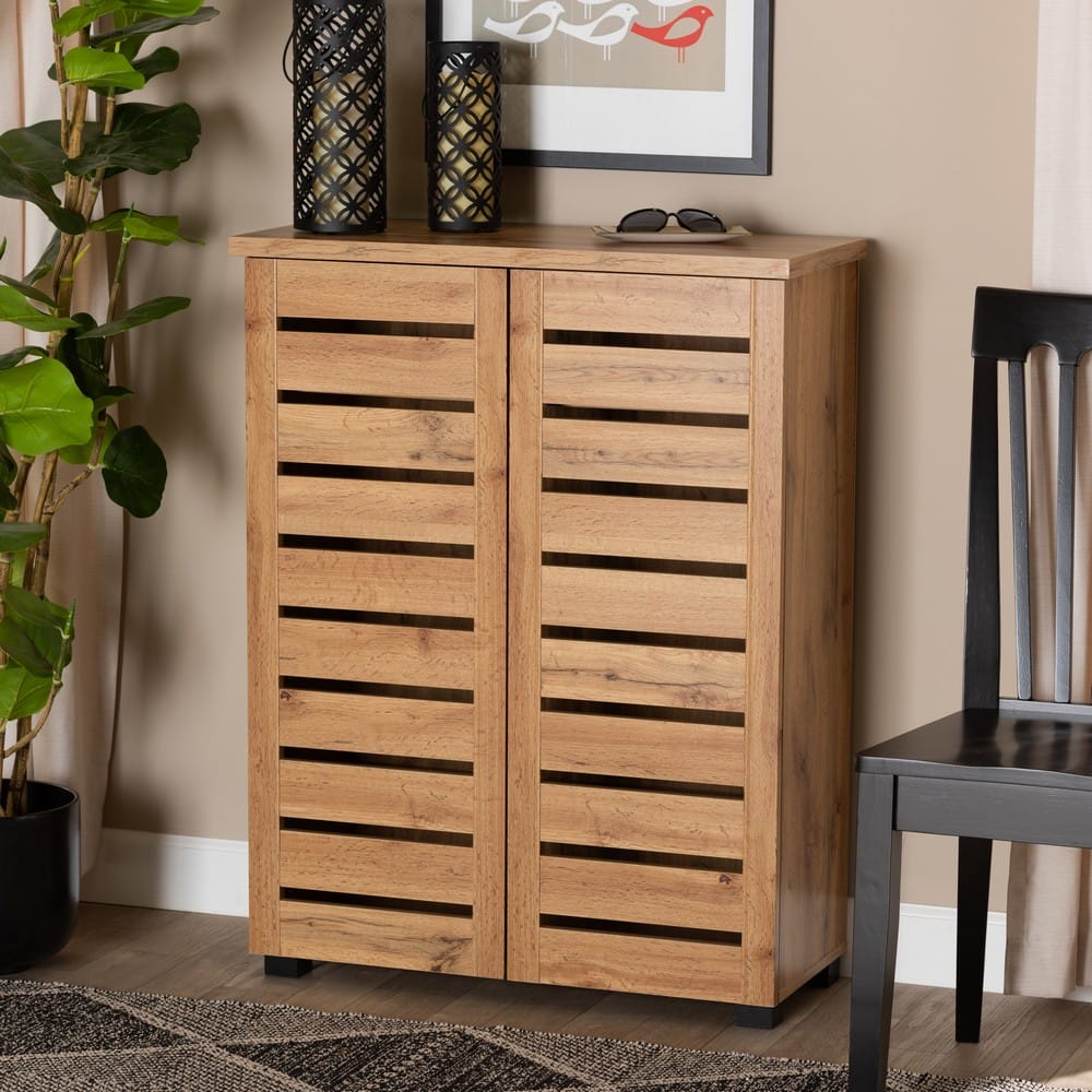 Baxton Studio - Adalwin Shoe Cabinet in Oak Brown - SC863522-Wotan Oak view 10