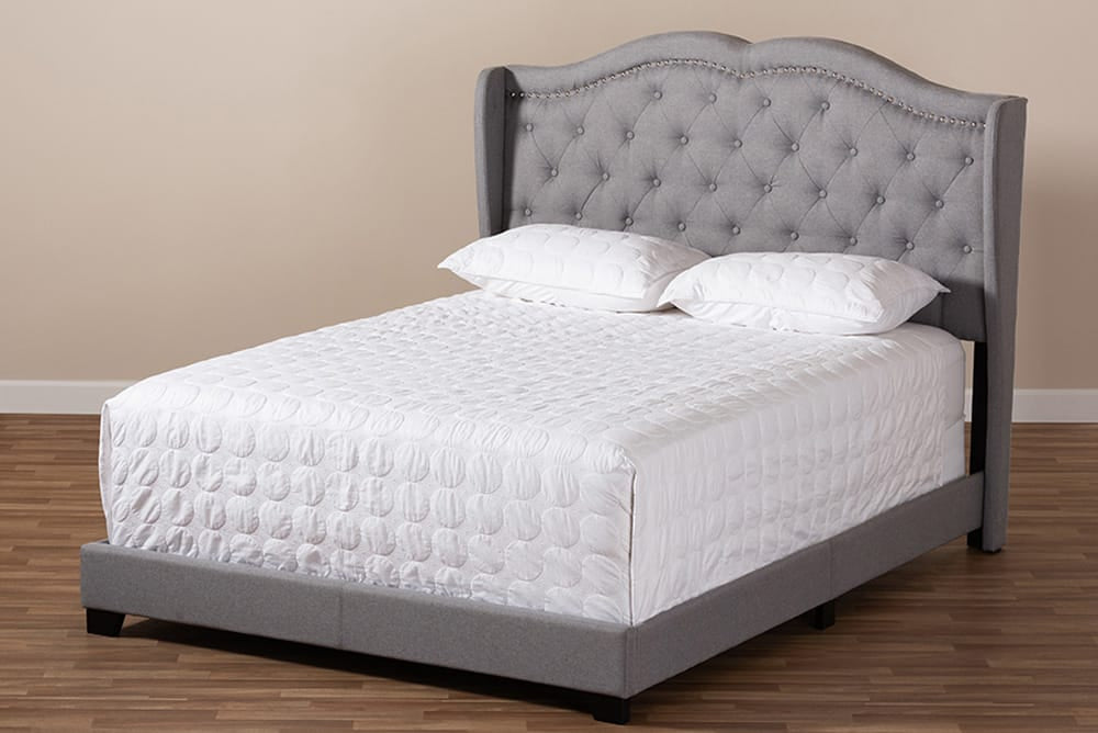 Baxton Studio - Aden King Size Bed - Aden-Grey-King view 7