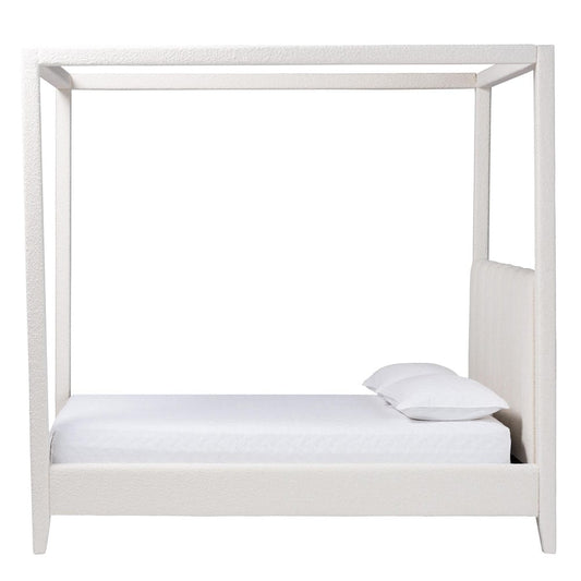 Baxton Studio - Aerona Queen Size Bed in Cream - BBT61369-CaNopy Cream-Queen view 2
