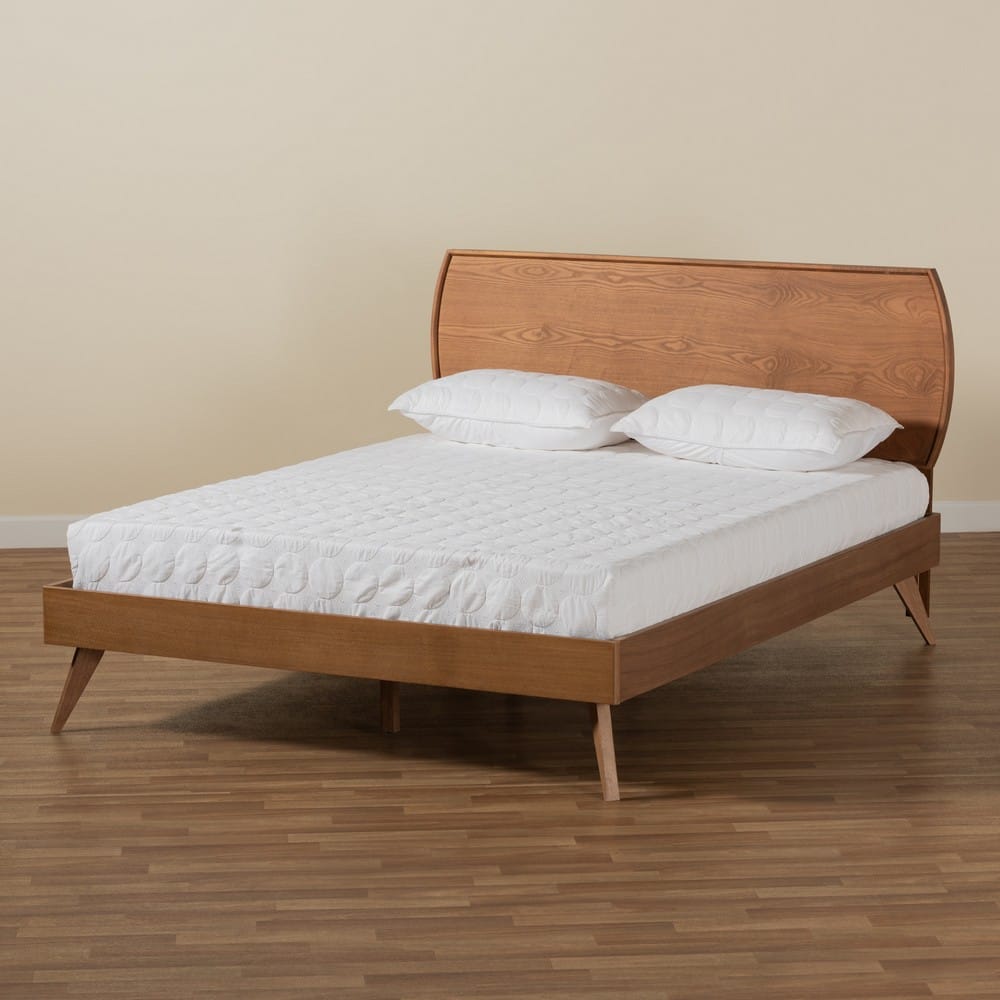 Baxton Studio - Aimi King Size Bed in Walnut Brown - Aimi-Ash Walnut-King view 7