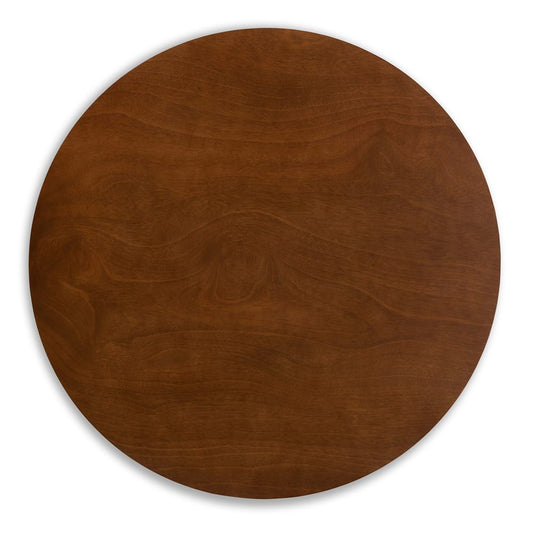 Baxton Studio - Alana Dining Table in Walnut - Hexa-Walnut-Round DT view 2