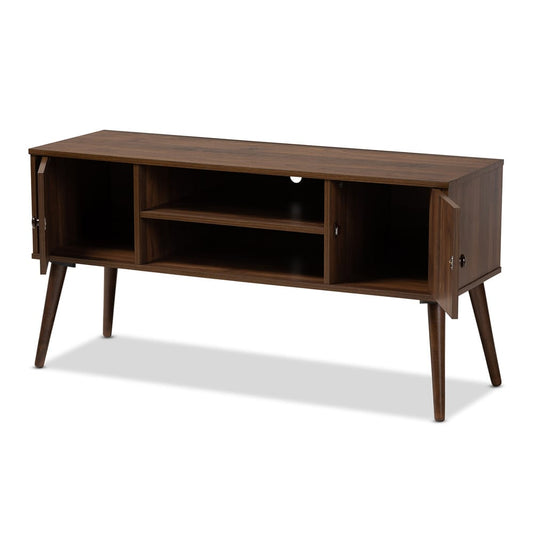 Baxton Studio - Alard TV Stand in Walnut - TV8002-Columbia Walnut-TV view 2