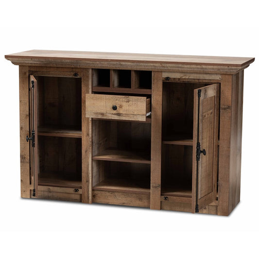 Baxton Studio - Albert Sideboard in Brown - BH-001-Yosemile Oak-Buffet view 2