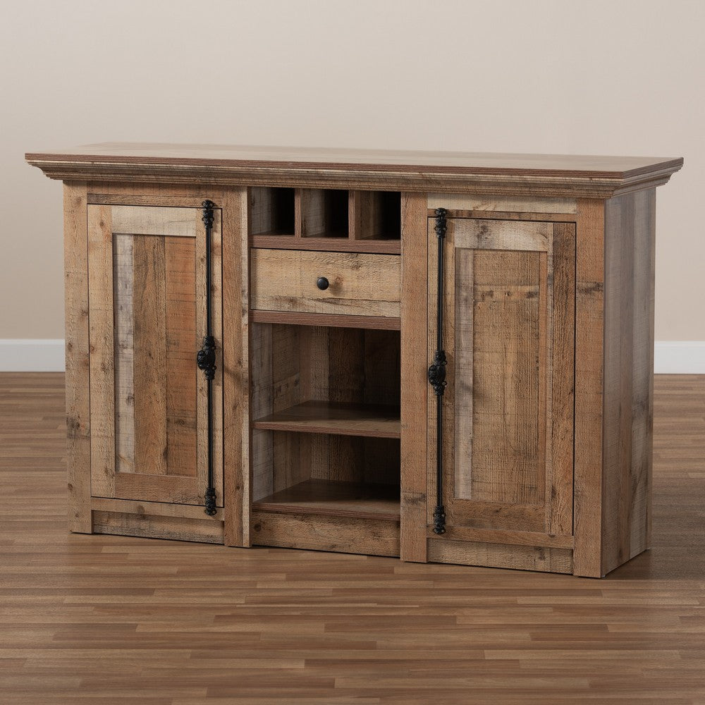 Baxton Studio - Albert Sideboard in Brown - BH-001-Yosemile Oak-Buffet view 8