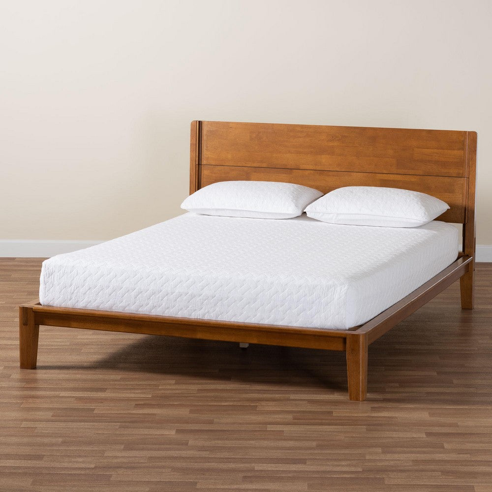 Baxton Studio - Aldith Queen Size Bed in Walnut Brown - BBT61232-Tooless-Walnut-Queen view 8
