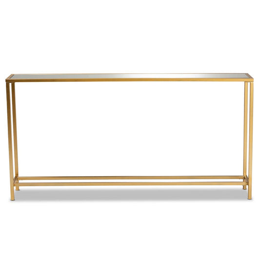 Baxton Studio - Alessa Console Table in Gold - JY20A254-Gold-Console view 2