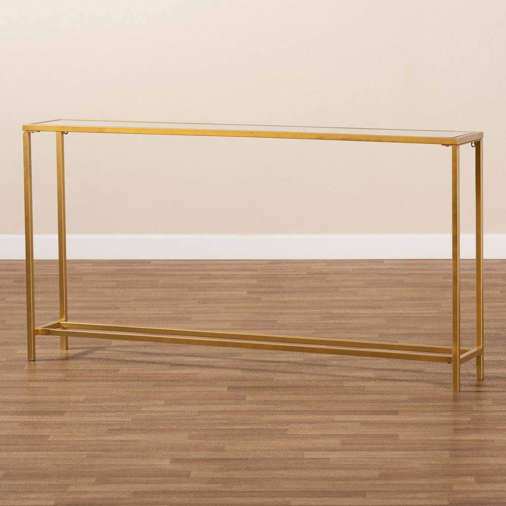 Baxton Studio - Alessa Console Table in Gold - JY20A254-Gold-Console view 7