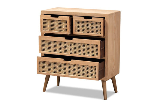 Baxton Studio - Alina Chest - JY1902-Medium Oak-4DW-Cabinet view 2