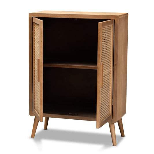 Baxton Studio - Alina Storage Cabinet in Medium Oak - JY1904-Medium Oak-Cabinet view 2