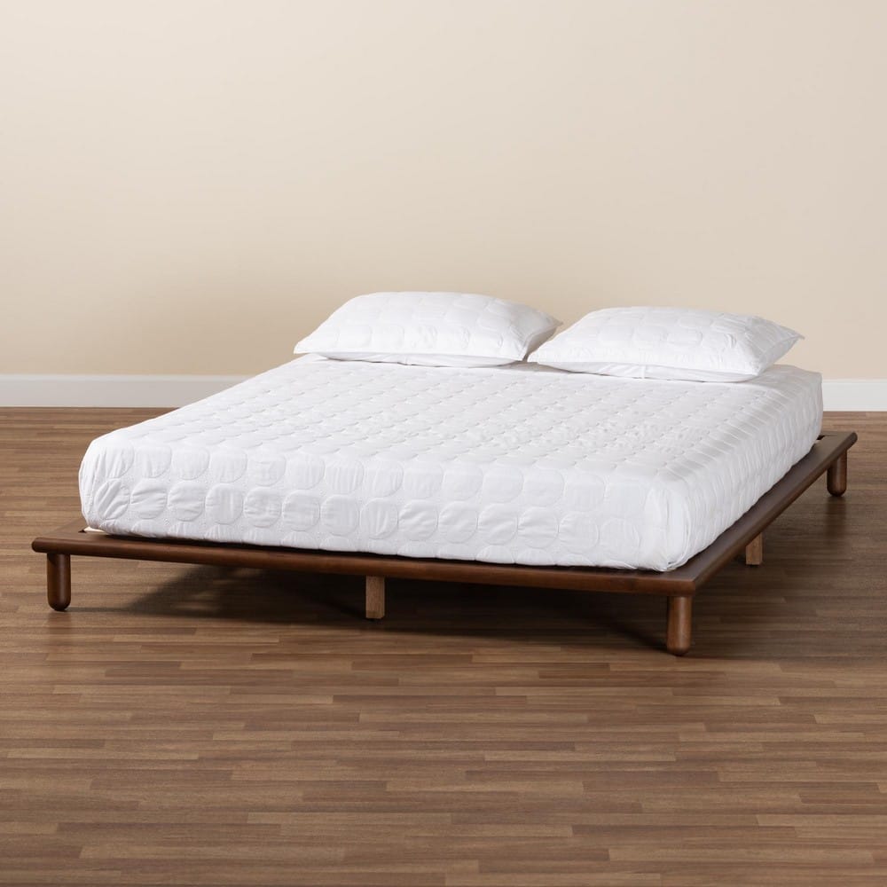 Baxton Studio - Alivia Queen Size Bed in Walnut Brown - SW8539-Walnut-Queen view 7