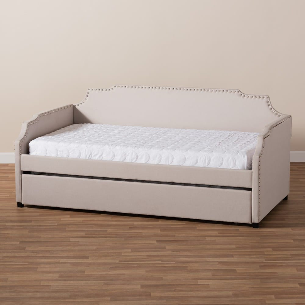Baxton Studio - Ally Daybed in Beige - Ally-Beige-Daybed view 9