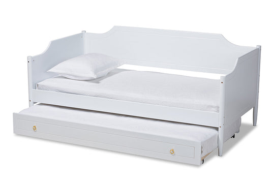 Baxton Studio - Alya Daybed - MG0016-1-White-Daybed with Trundle view 2