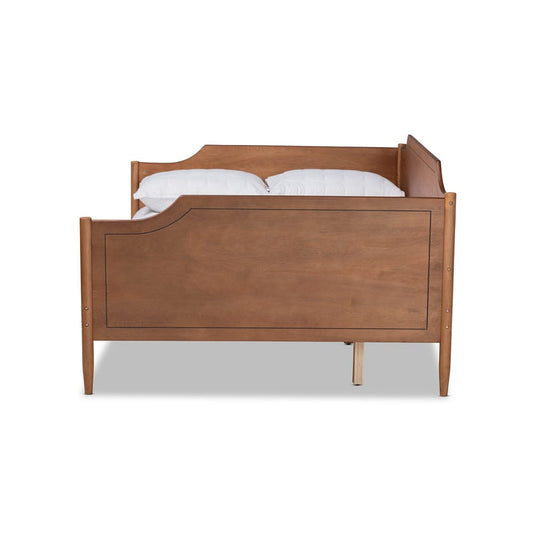 Baxton Studio - Alya Full Size Daybed in Walnut Brown - MG0016-1-Walnut-Daybed-Full view 2