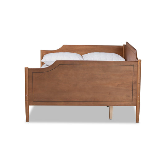 Baxton Studio - Alya Full Size Daybed in Walnut Brown - MG0016-1-Walnut-Daybed-Full view 2