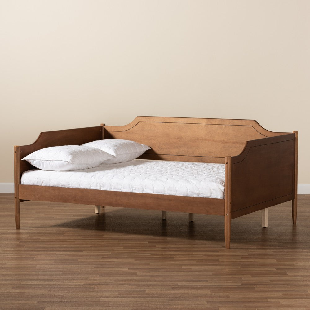 Baxton Studio - Alya Full Size Daybed in Walnut Brown - MG0016-1-Walnut-Daybed-Full view 7
