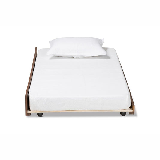 Baxton Studio - Alya Trundle in Walnut/Gold - MG 0016-1-Walnut-Trundle view 2