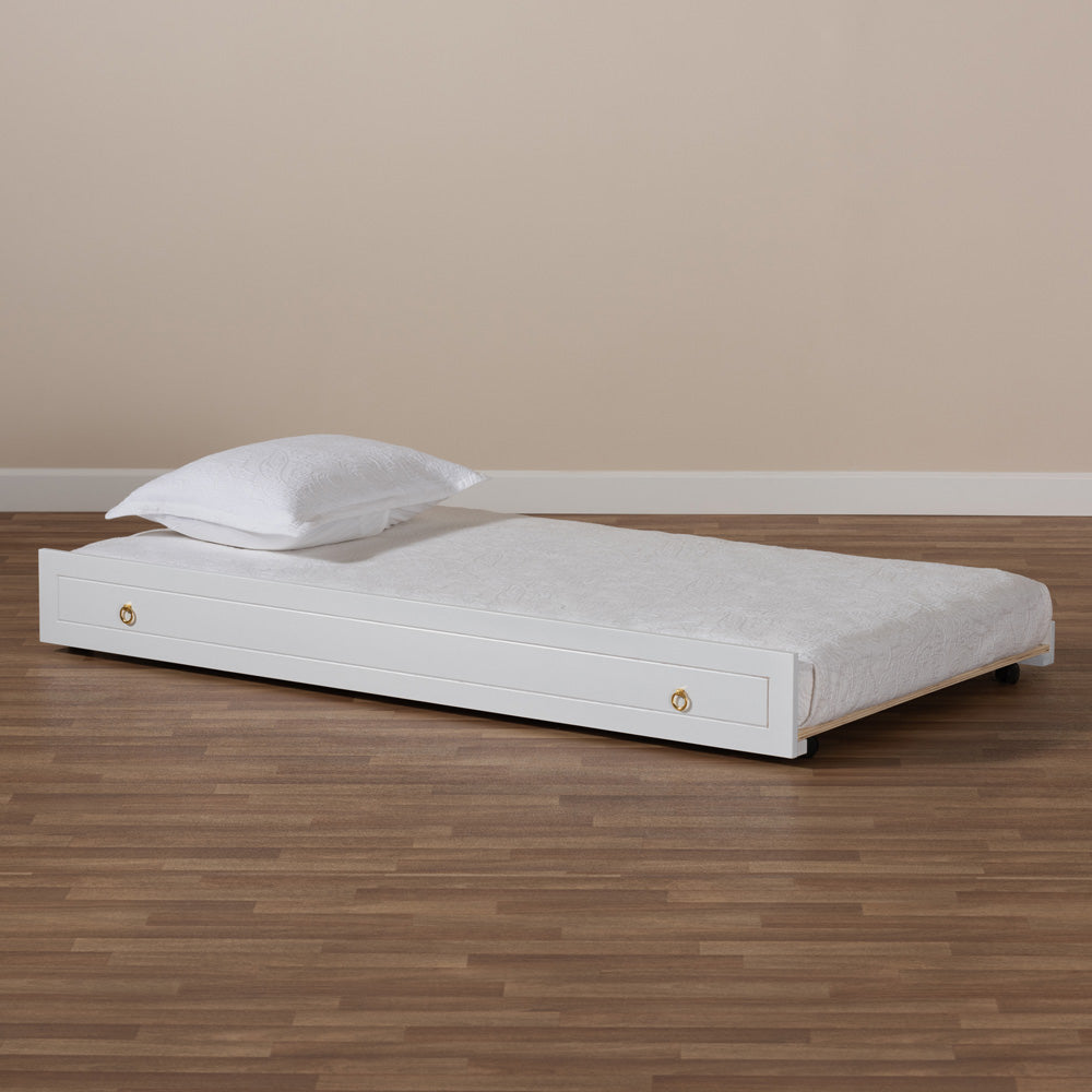 Baxton Studio - Alya Trundle in White/Gold - MG 0016-1-White-Trundle view 6