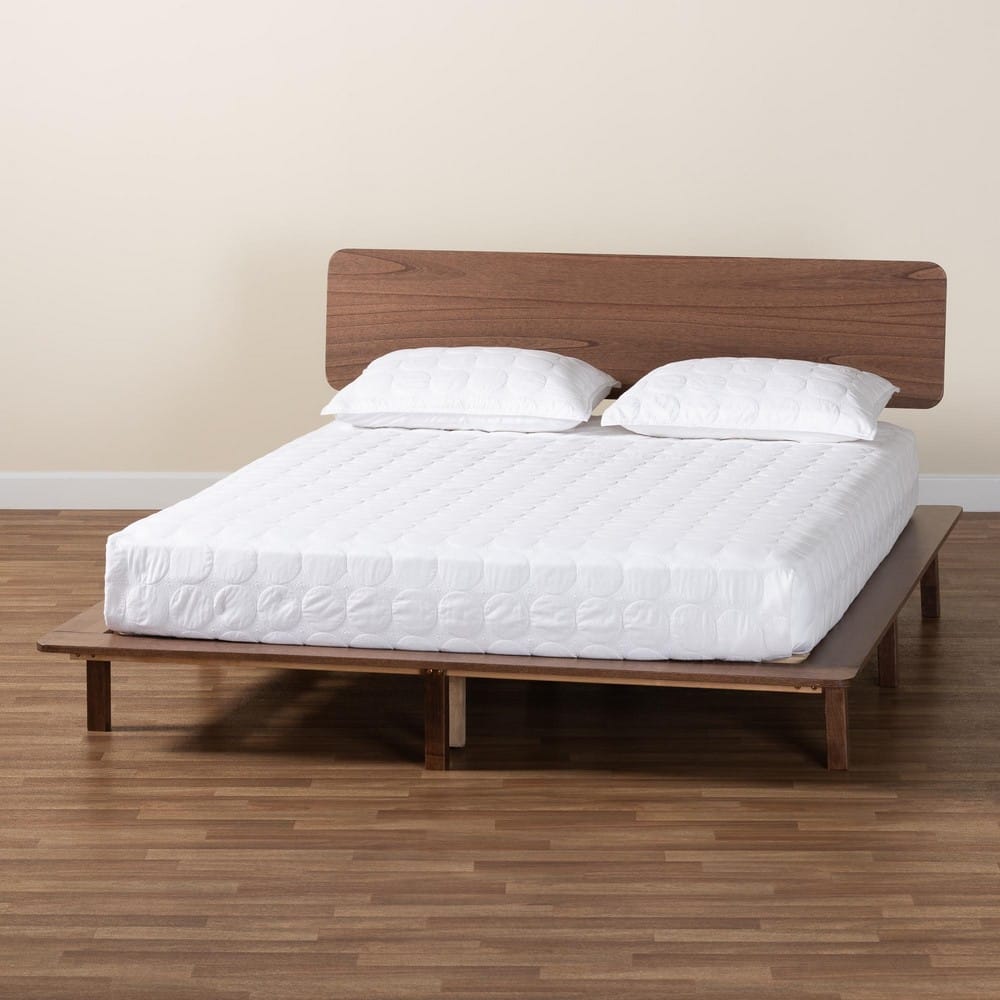 Baxton Studio - Alyssa King Size Bed in Walnut Brown - SW8598-Walnut-King view 8