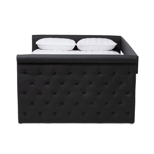 Baxton Studio - Amaya Queen Size Daybed in Dark Grey - CF8825-C-Dark Grey-Daybed-Q view 2
