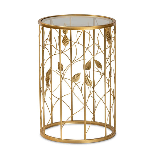 Baxton Studio - Anaya End Table in Gold - JY20A251-Gold-ET view 2