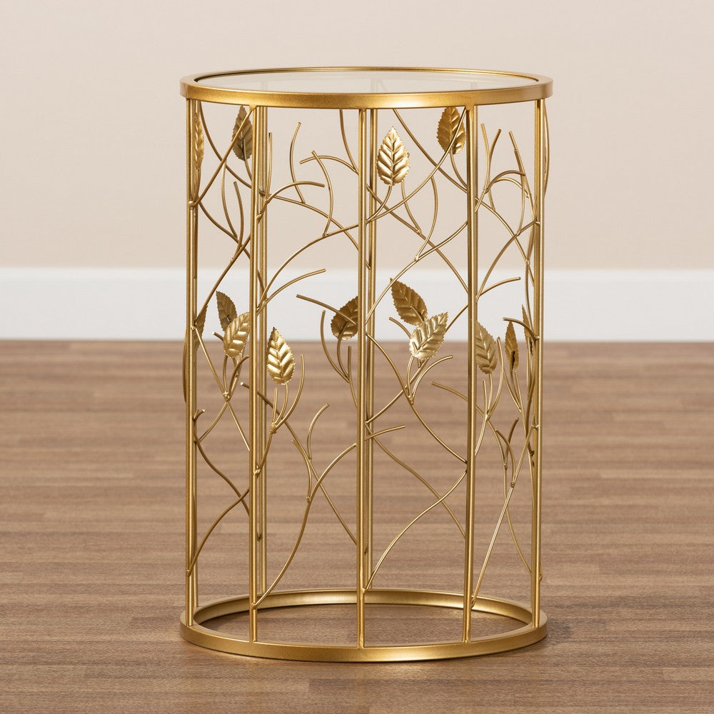 Baxton Studio - Anaya End Table in Gold - JY20A251-Gold-ET view 6