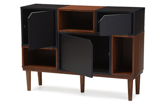 Baxton Studio - Anderson Storage Cabinet - FP-6794-Oak/Espresso view 2