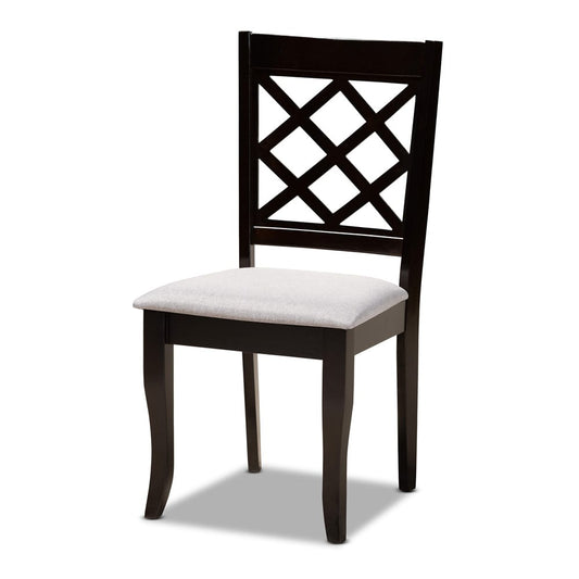 Baxton Studio - Andor Dining Set in Grey/Dark Brown - RH330C-Grey/Dark Brown-6PC Dining Set view 2