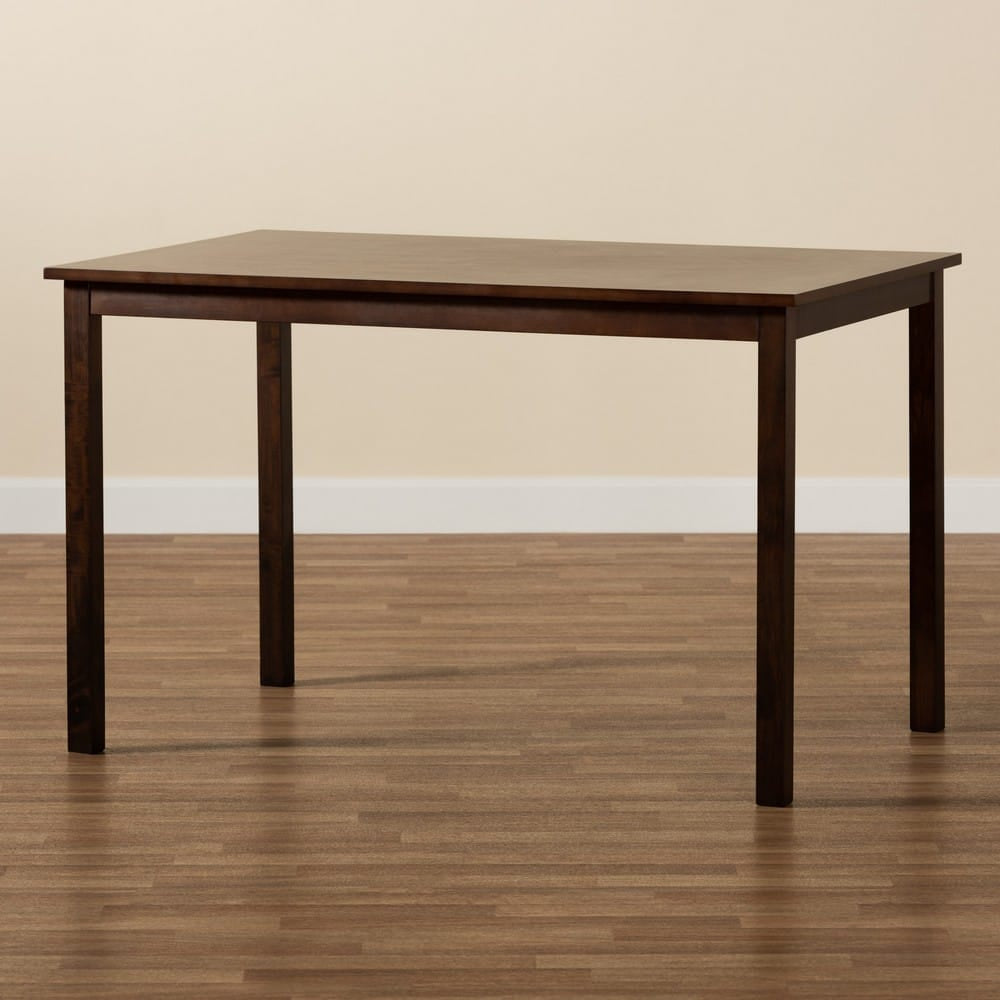 Baxton Studio - Andrew Dining Table in Dark Brown - Andrew Dining Table view 8