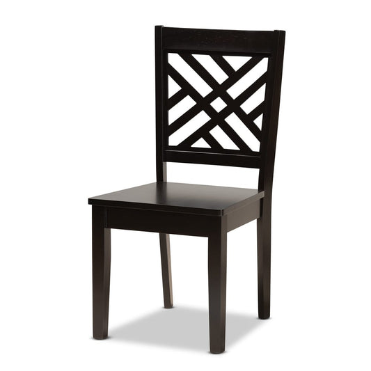 Baxton Studio - Ani Dining Set in Dark Brown - Ani-Dark Brown-7PC Dining Set view 2
