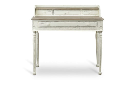 Baxton Studio - Anjou Desk in White/Light Brown - PLM1VM/M B-CA view 2