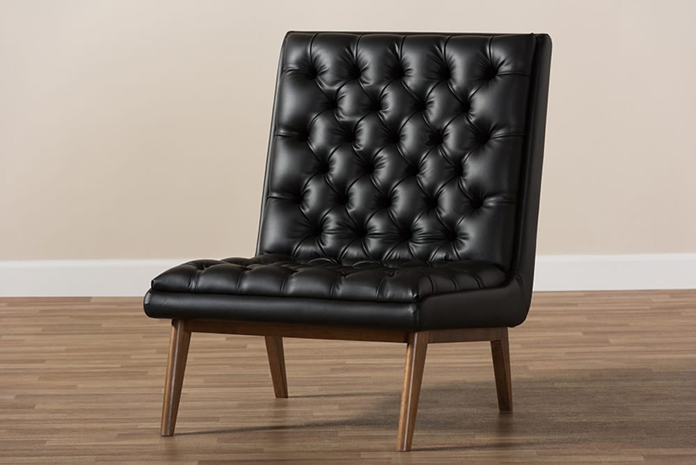 Baxton Studio - Annetha Living Room Chair - BBT5272-Pine Black-CC view 8