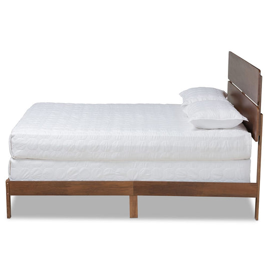 Baxton Studio - Anthony Queen Size Bed in Walnut - MG0024-Walnut-Queen view 2